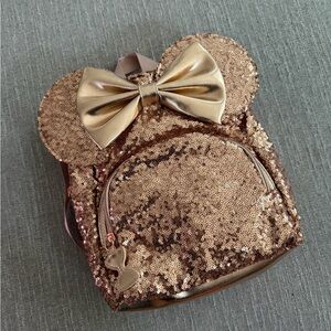 Rose Gold Minnie Sequin Backpack